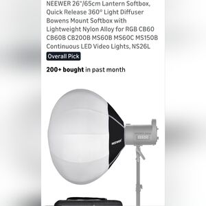 Neewer Black and White Lantern Softbox for LED Video Lights